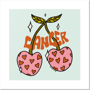 Cancer Zodiac Cherries Posters and Art